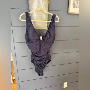 Jcrew slimming blue one piece swimsuit 16